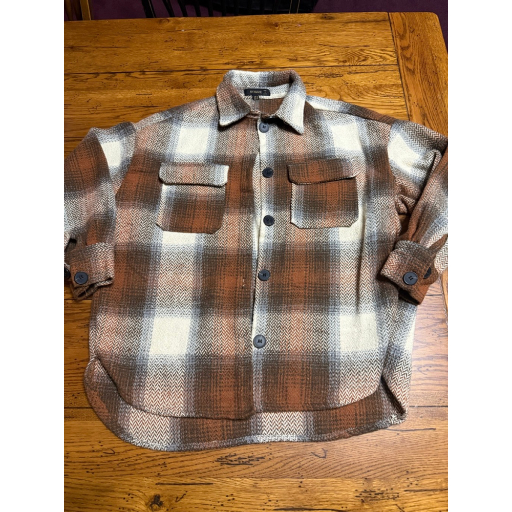 NYX&She plaid Shacklet size medium button up